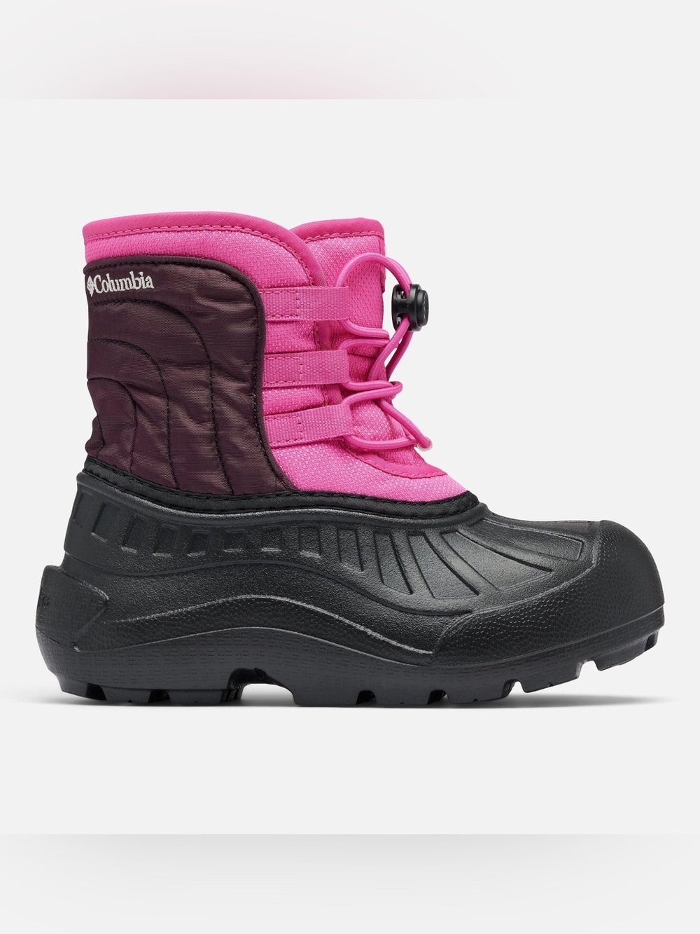 NWT Columbia Kids/Toddler Girl Pink and Black Waterproof Winter/Snow Boots